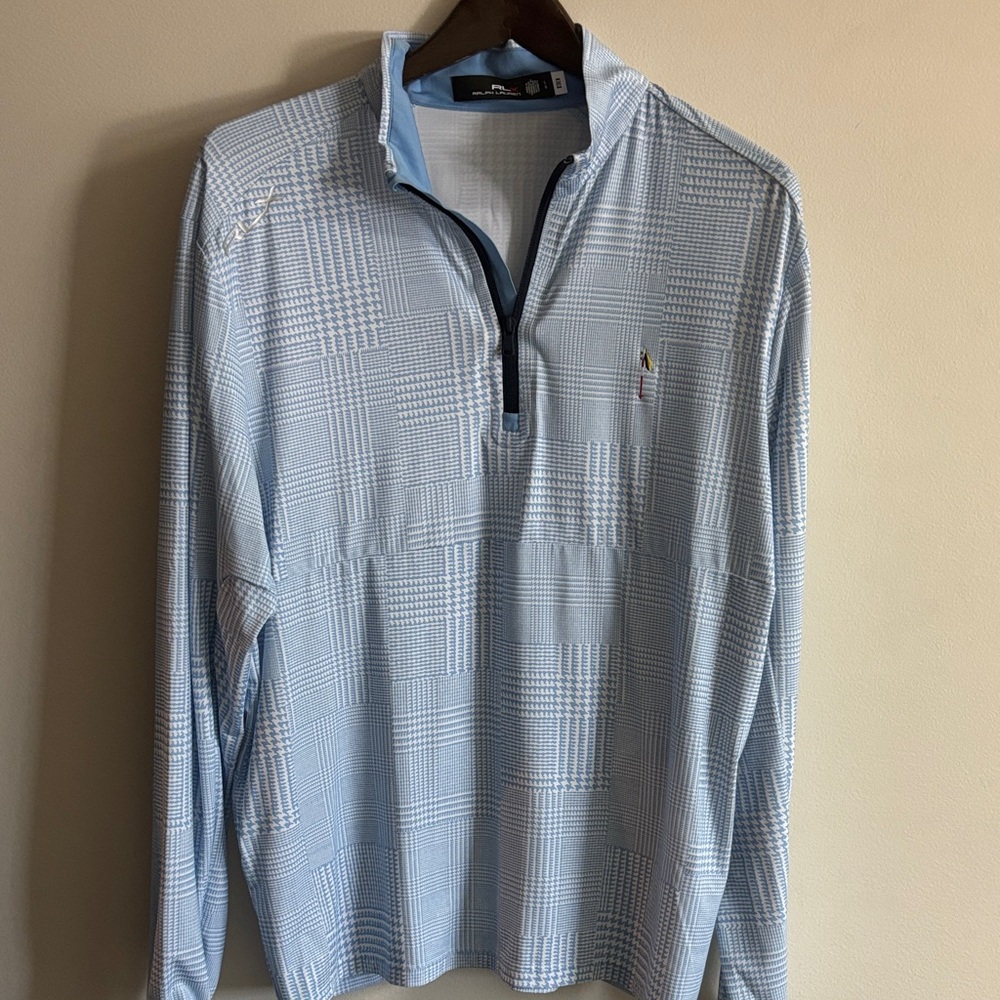 RLX Men's Light Blue Quarter-Zip Performance Shirt